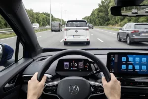 Veilige volgafstand op de autosnelweg met minstens twee seconden afstand tot de voorligger